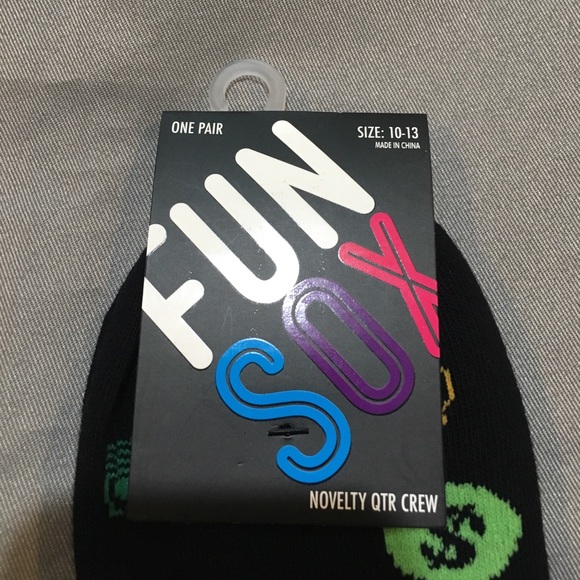 Fun Sox Money Quarter Crew Socks, Black - Picture 4 of 6